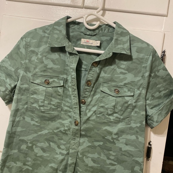 Vineyard Vines Margo Mini Camo Shirt Dress 10 - Picture 4 of 13